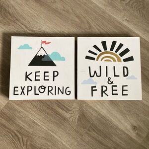Wooden Decorative Signs Keep Exploring Wild & Free